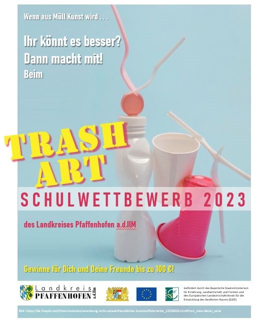 Schulwettbewerb Trash Art 2023 - Schulen sind zum Mitmachen aufgerufen