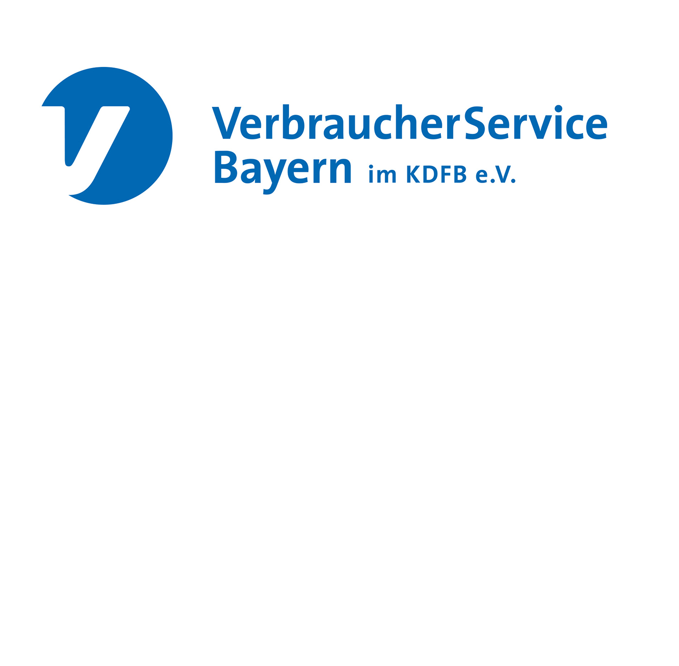 ein Logo mit der Aufschrift Verbraucherservice Bayern im KDFB e.V.