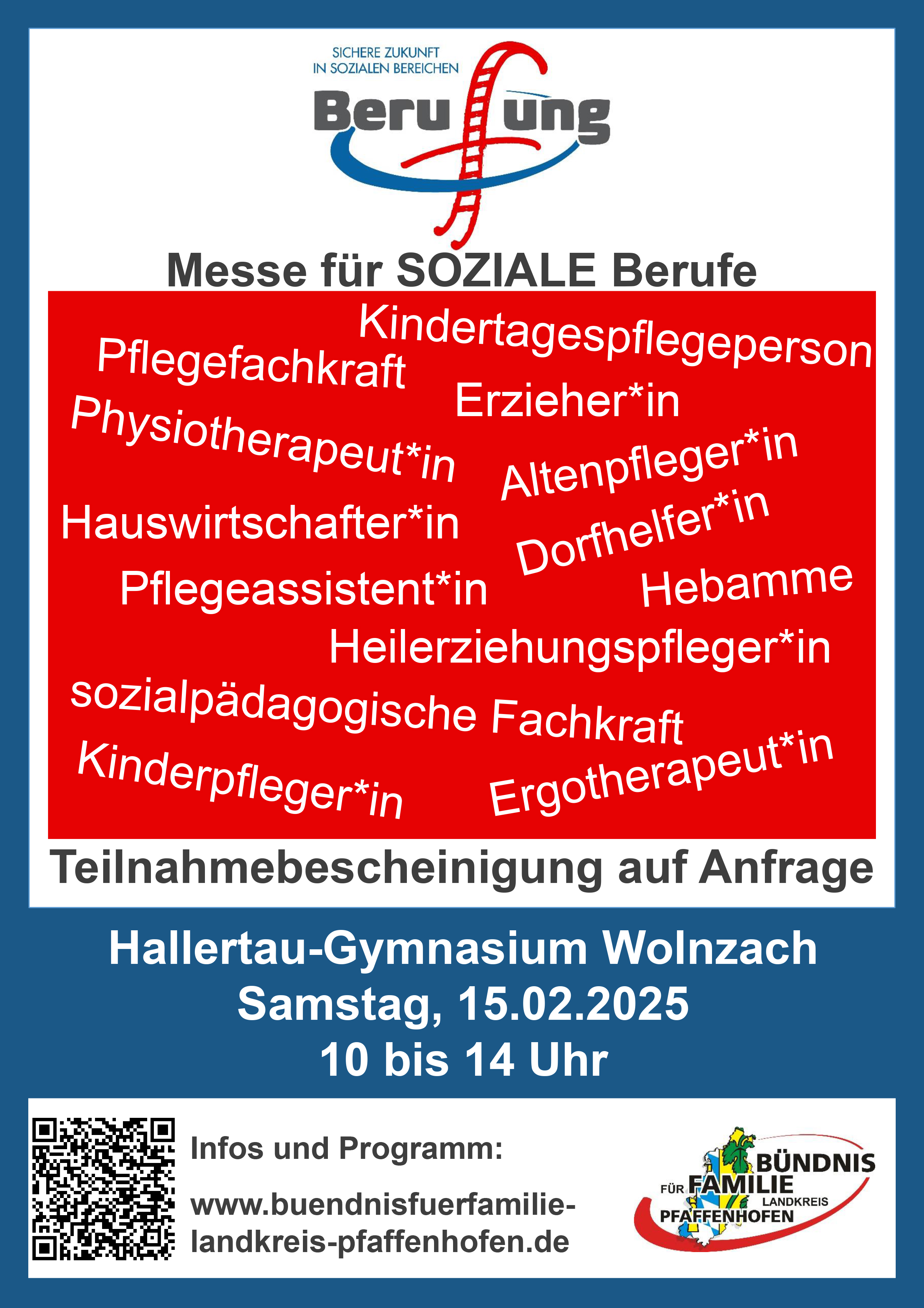 Plakat Messe für soziale Berufe