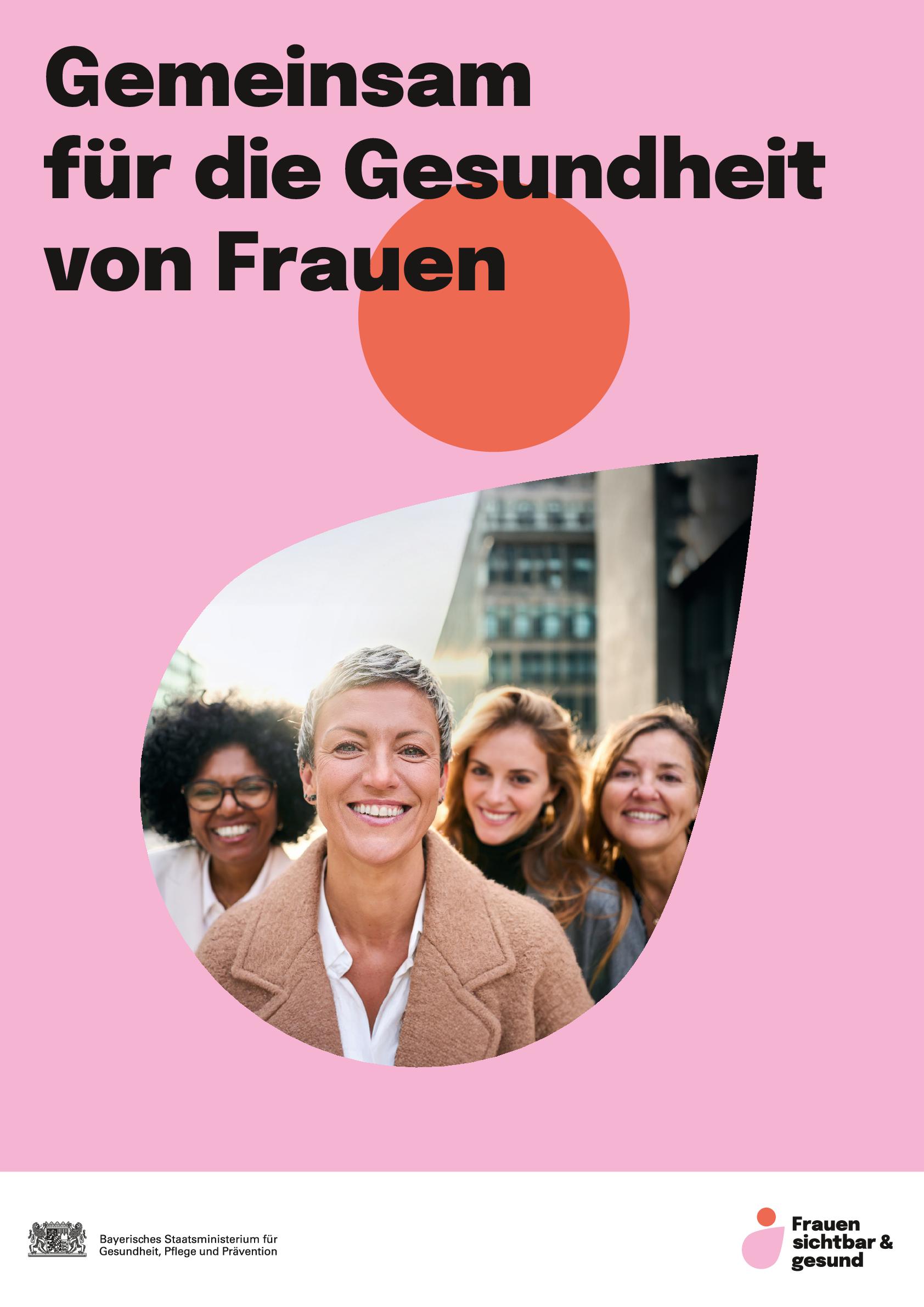 ein Plakat mit der Aufschrift Gemeinsam für die Gesundheit von Frauen