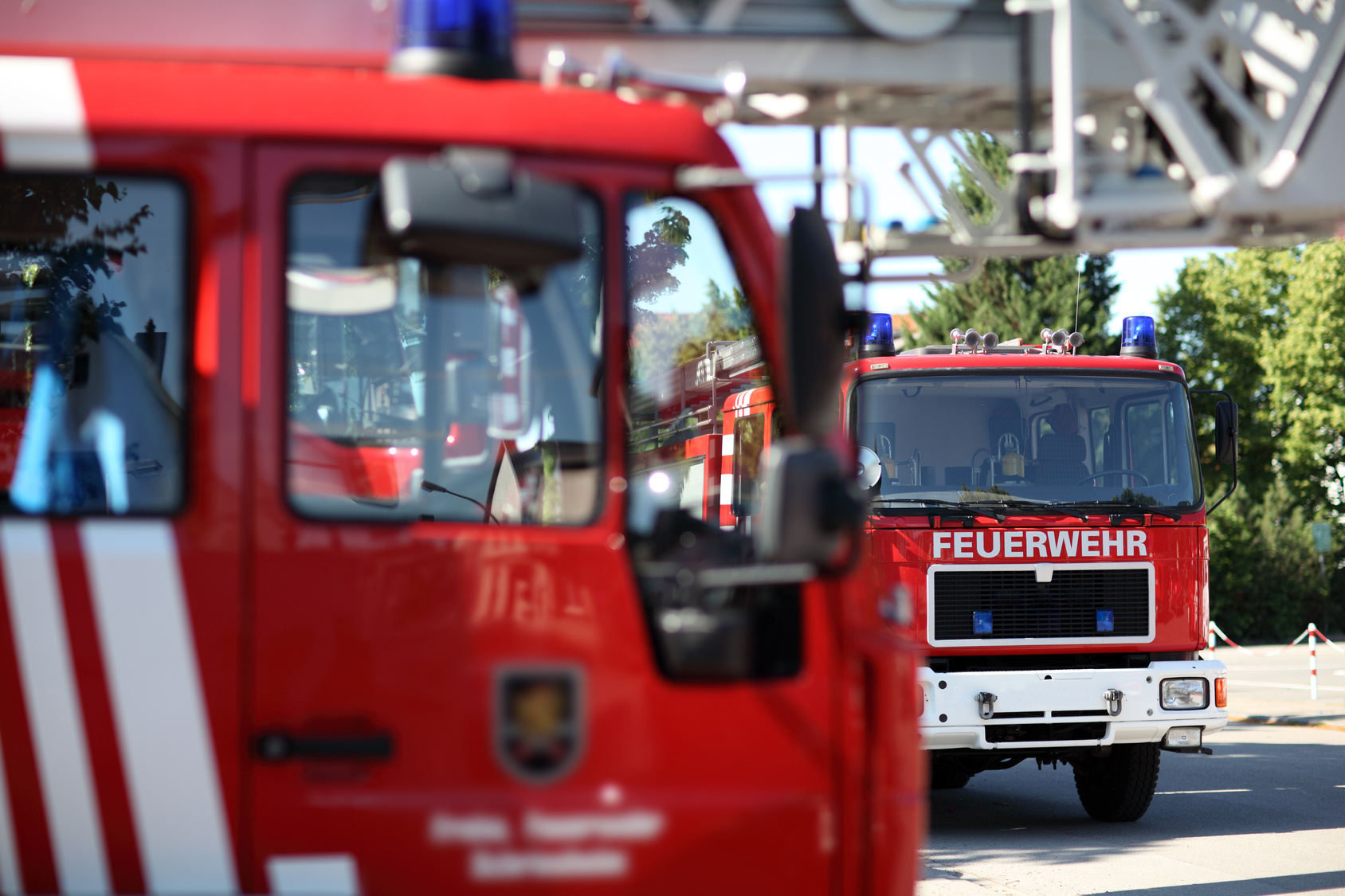 Feuerwehreinsatz im Landratsamt durch Kurzschluss im Keller